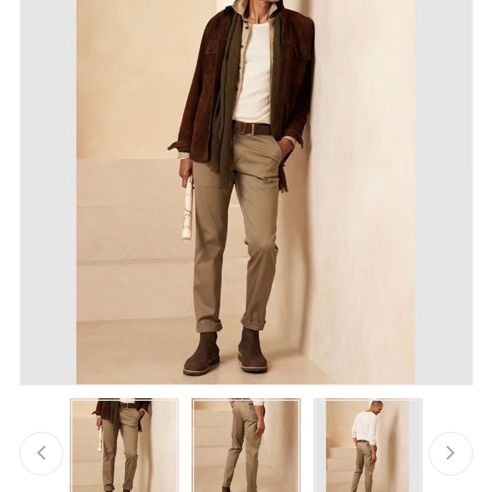 Banana Republic Mason Athletic Taper Fit Men's Khaki Chinos
